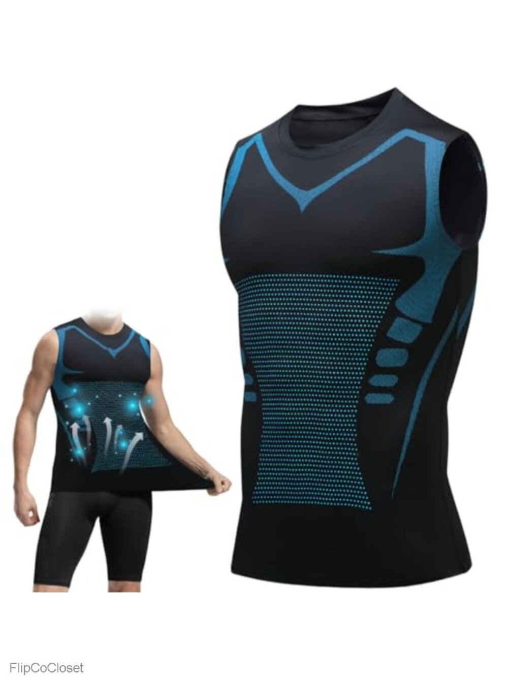 Mens Slimming Compression Shirt Body Shaper Tank Top Tummy Control Undershirt